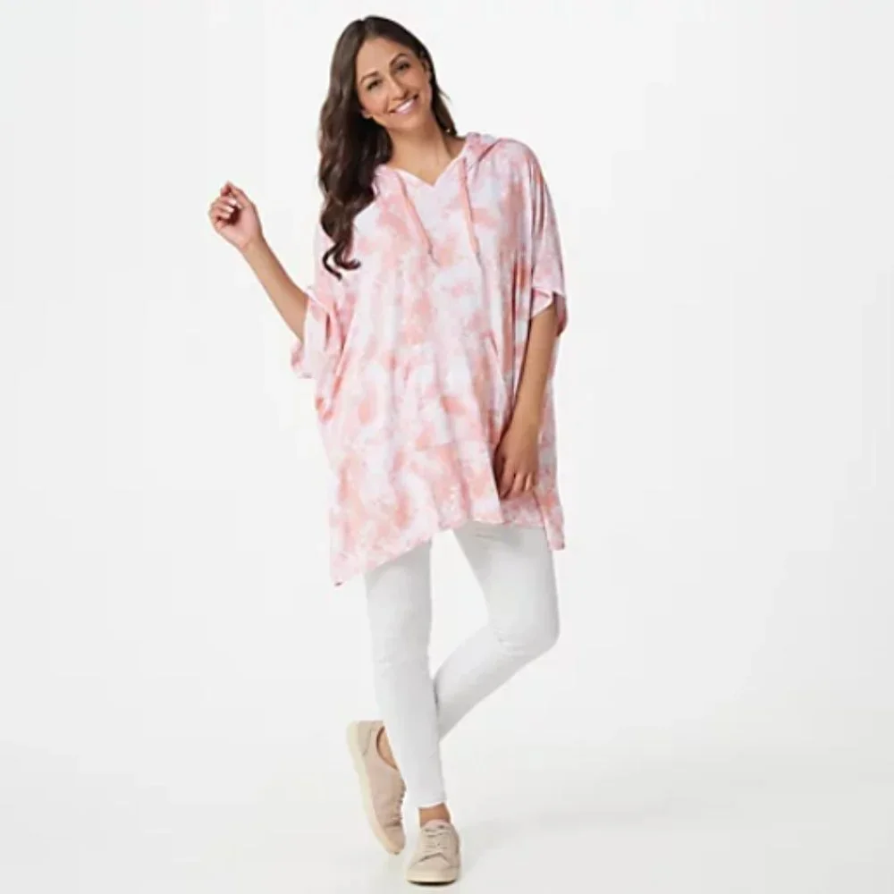 Koolaburra by UGG Baby Terry Tie-Dye Hooded | Coral - Picture 3 of 5